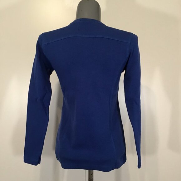 Haight & Ashbury Long Sleeve Royal Blue Waffle Knit Henley Top  Size L - Picture 4 of 11